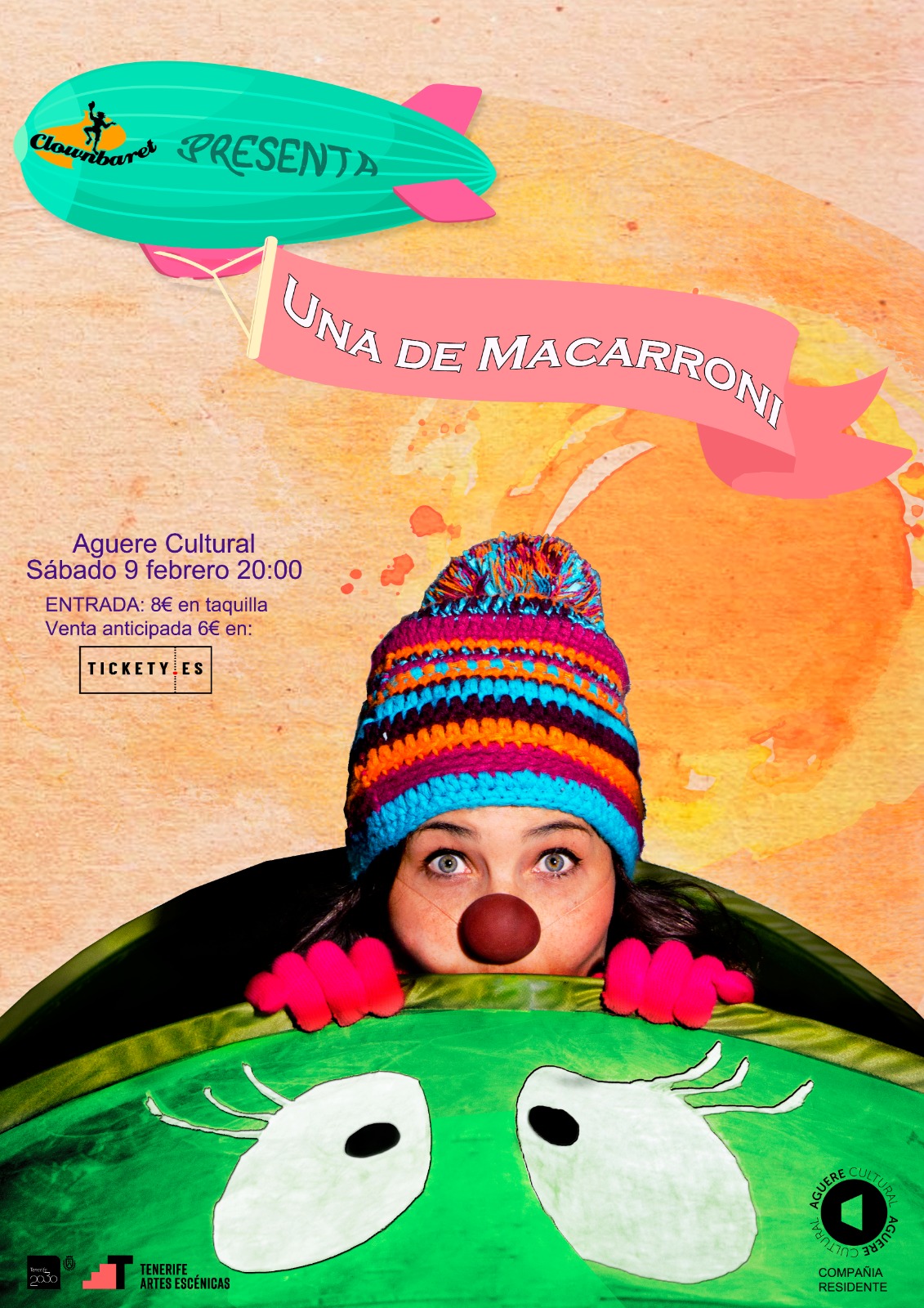 Clownbaret estrena ‘Una de Macarroni’ en el Aguere Cultural